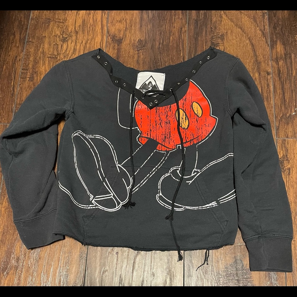 Vintage Mickey Redesigned Cropped Sweatshirt